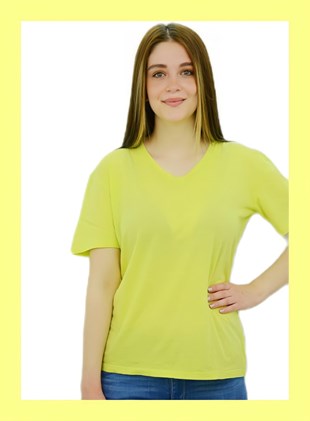 Basic Neon Yeşil T-Shirt