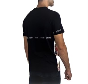 Önü Desenli Siyah T-shirt 10174